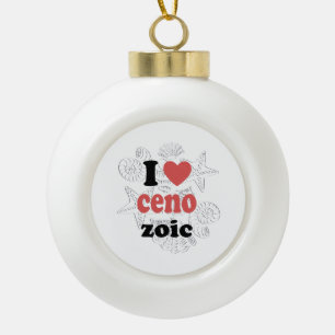 Ich liebe zenozoische lustige Zitate für Wissensch Keramik Kugel-Ornament