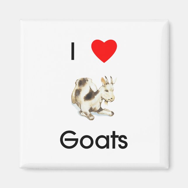 Ich Liebe Ziegen Magnet (Vorne)