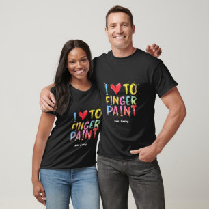 Ich Liebe zu Finger Paint Niedlich & Funny Valenti T-Shirt