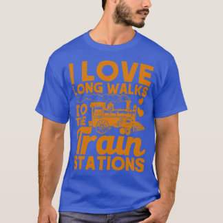 Ich Liebe zu Fuß zu Bahnhöfen T-Shirt