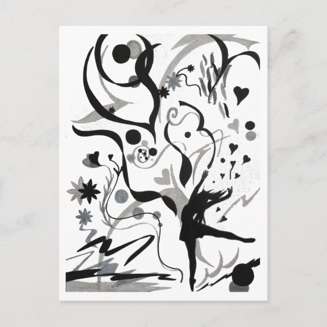 Ich Liebe zu tanzen! Postkarte (Vorderseite)