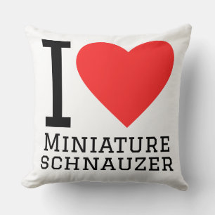 Ich liebe Zwergschnauzer Kissen