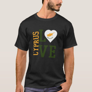 Ich liebe Zypern mit zypriotischer Flagge Zyprioti T-Shirt