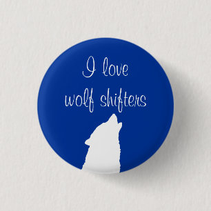"Ich Liebewolf-Schieber" Knopf Button