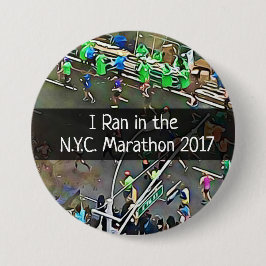 Ich lief in den Knopf N.Y.C. Marathon 2017 Button