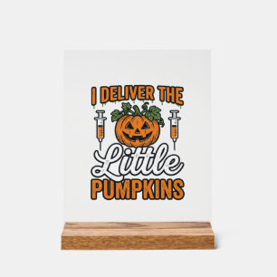 Ich liefere die kleinen Kürbisse Halloween Kranken Acrylschild
