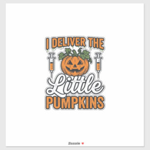 Ich liefere die kleinen Kürbisse Halloween Kranken Aufkleber