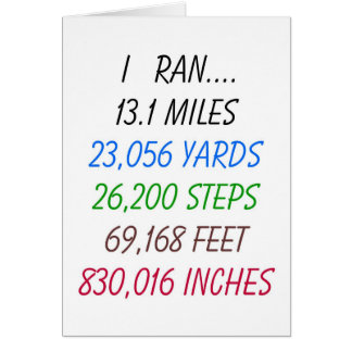 Ich ließ 13,1 Meilen laufen
