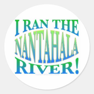 Ich ließ den Nantahala Fluss laufen Runder Aufkleber