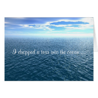 Ich ließ eine Träne ins Meer fallen