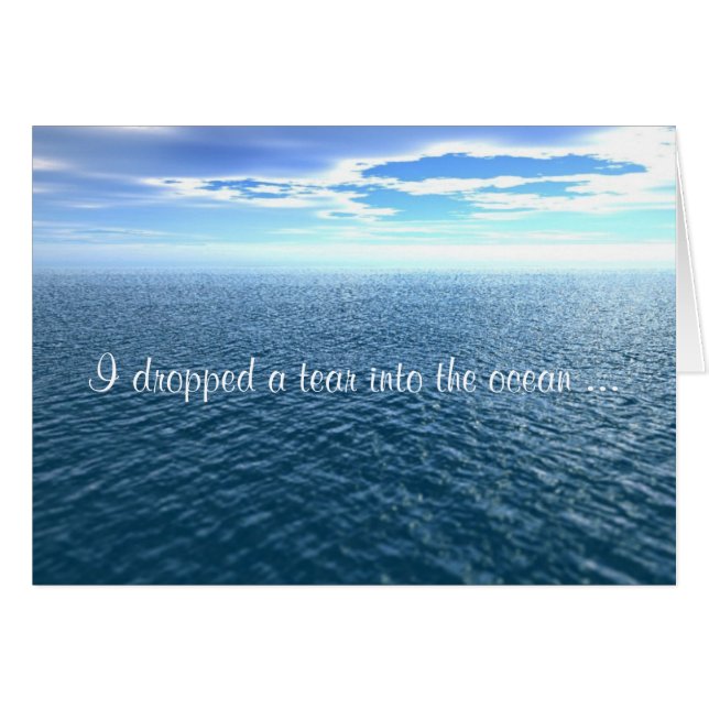 Ich ließ eine Träne ins Meer fallen (Vorderseite (Horizontal))