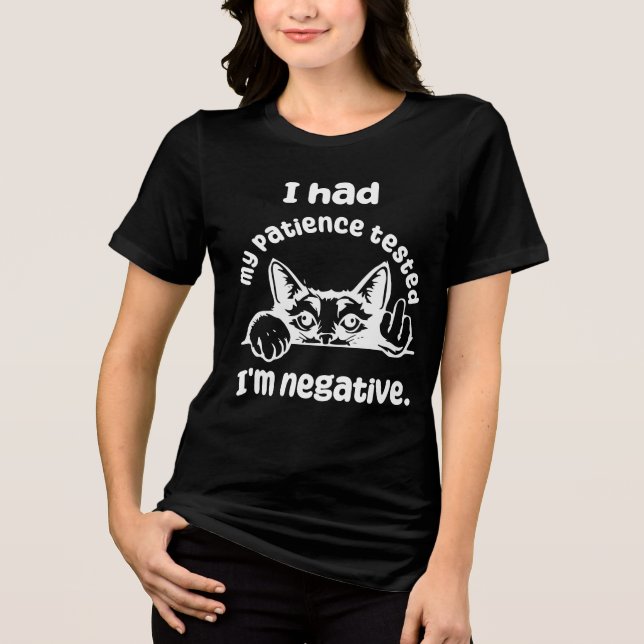 Ich ließ meine Patientin die Funny Katze testen Tri-Blend Shirt (Vorderseite)