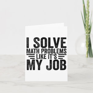 Ich löse mathematische Probleme, als ob es mein Jo Karte