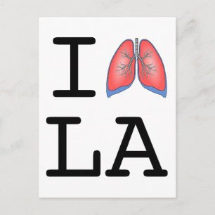 Ich Lung L.A. (Los Angeles Smog-Witz) Postkarte