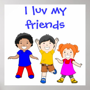 ICH LUV MEINE FREUNDE POSTER