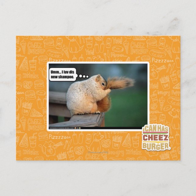 Ich luv neues Shampoo Postkarte (Vorderseite)