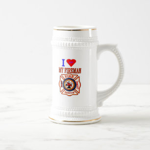 ICH LUY MEIN FIREMAN BIERGLAS