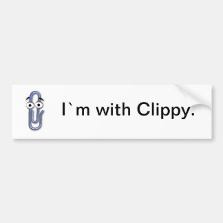 "Ich ` m mit Clippy" Auto Aufkleber
