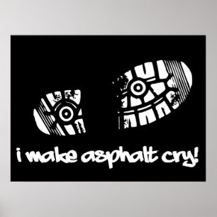 Ich mache Asphalt Schuh Laufposter Poster