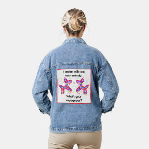 Ich mache Balloons zu Tieren Twister Jeansjacke