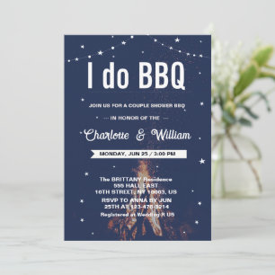 Ich mache BBQ Engagement Hochzeitspaar Brautparty  Einladung