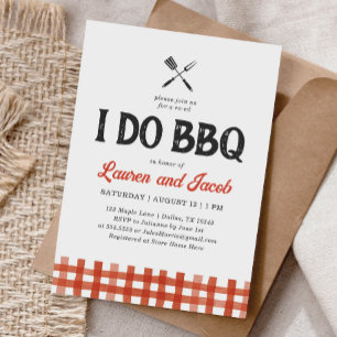 Ich mache BBQ Rustikale Paare Hochzeitsdusche Einl Einladung