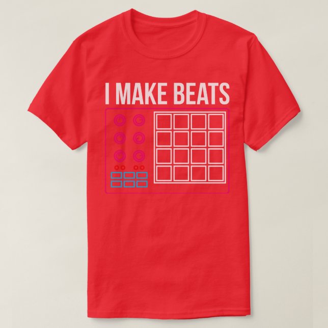 Ich mache Beats Dj Music Beat Pad Audio Producer G T-Shirt (Design vorne)