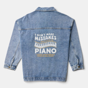 Ich mache beim Klavierspielen keine Fehler Jeansjacke