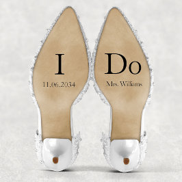 Ich mache Brautschuhe mit individuellem Vinyl Stic Aufkleber