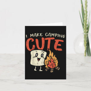 Ich mache Camping Niedlich Marshmallow Campfire Ca Karte