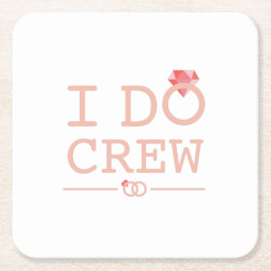 Ich mache Crew Diamond Ring Bridesmaid lustig Rechteckiger Pappuntersetzer