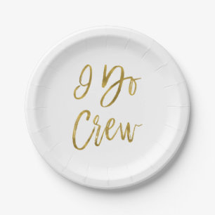 Ich mache Crew Imitats Gold Fohlen und White Telle Pappteller