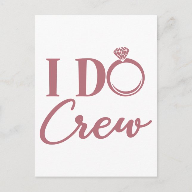 Ich mache Crew - Junggeselinnen-Abschied Bridal We Postkarte (Vorderseite)