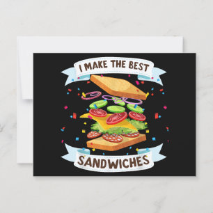 Ich mache das beste Sandwichkleid für Liebhaber vo Postkarte