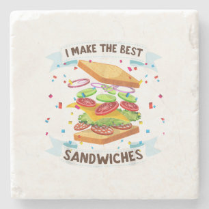 Ich mache das beste Sandwichkleid für Liebhaber vo Steinuntersetzer