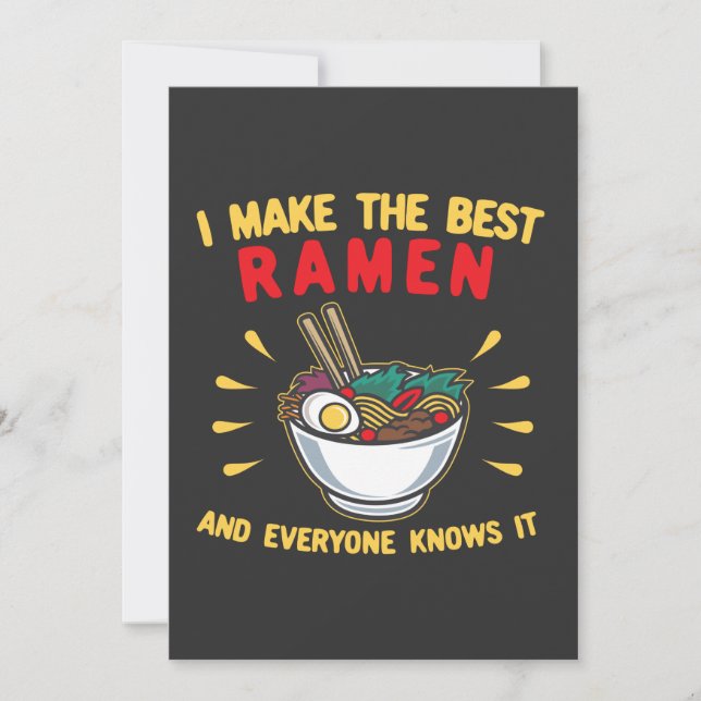 Ich mache die besten Ramen und jeder weiß es Einladung (Vorderseite)