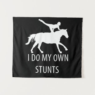 Ich mache eigene Stunts Vaulting Horseriding Wandteppich