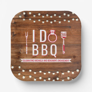 Ich mache ein BBQ Rustikale Hochzeits-Party für Pa Pappteller