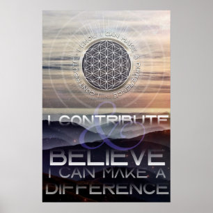 Ich mache einen Unterschied - Affirmation Wordings Poster