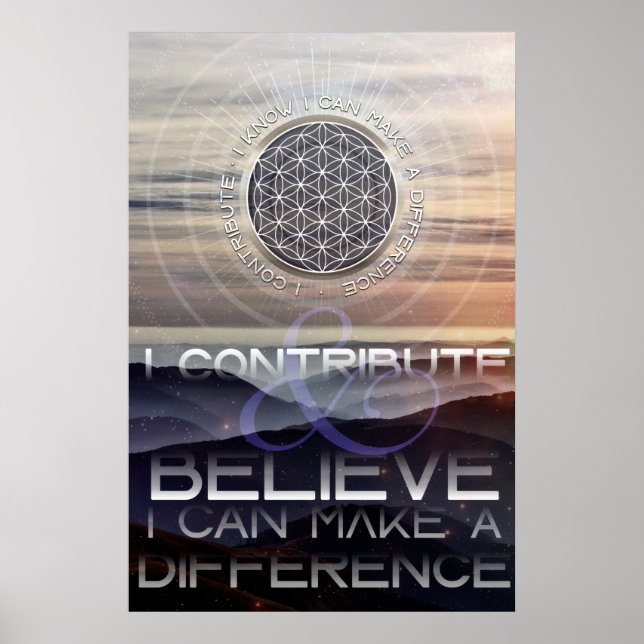 Ich mache einen Unterschied - Affirmation Wordings Poster (Vorne)