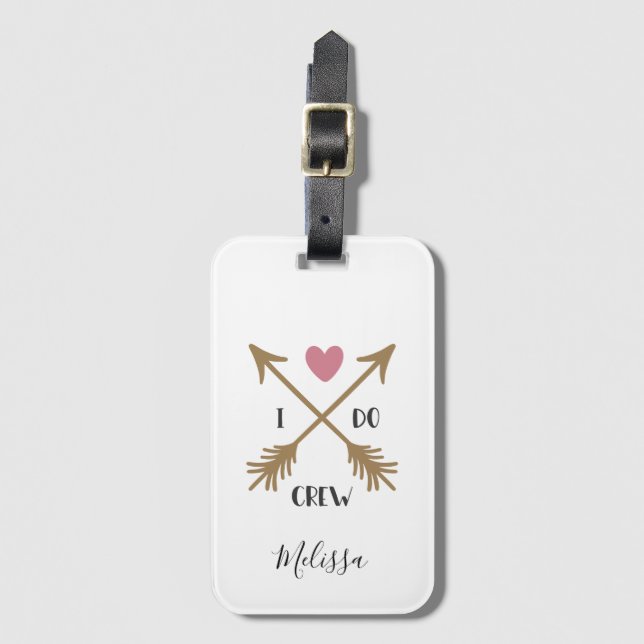 Ich mache einen Vorschlag für Hochzeiten von CREWS Gepäckanhänger (Vorderseite Vertikal)