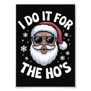 Ich mache es für die Hos Weihnachten Afroamerikani Fotodruck
