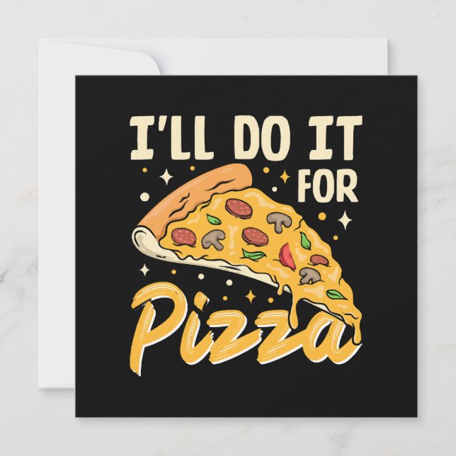Ich mache es für Pizza Einladung (Vorderseite)