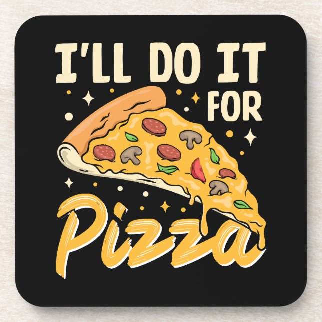 Ich mache es für Pizza Getränkeuntersetzer (Vorderseite)