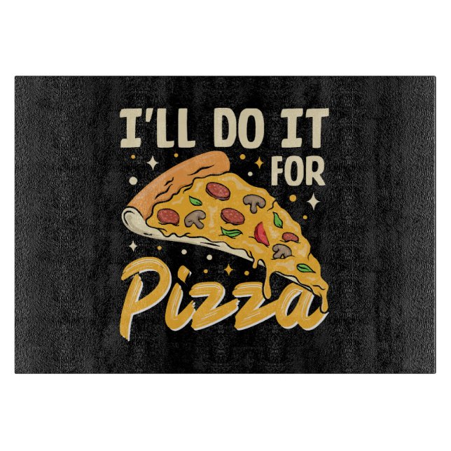 Ich mache es für Pizza Schneidebrett (Vorderseite)