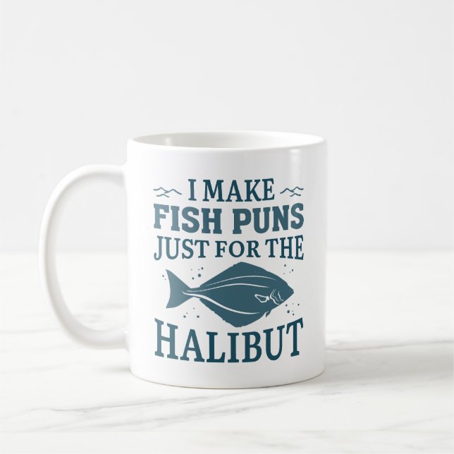 Ich mache Fischfedern nur für den Halibut Kaffeetasse (Links)
