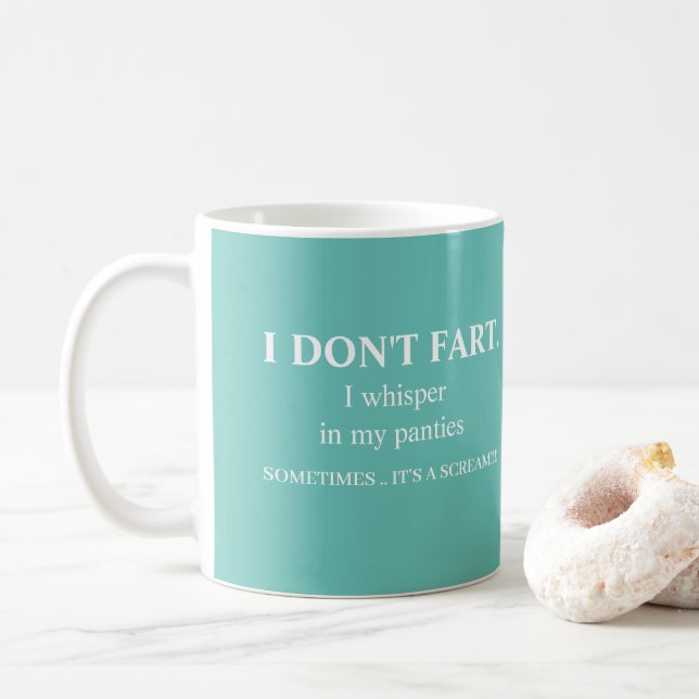 Ich mache Furz mit lustigem Banter-Unsinn  Kaffeetasse (Mit Donut)