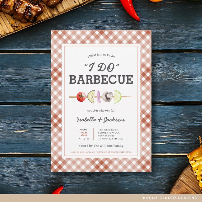 Ich mache GRILLEN Barbecue Polterabend Einladung (Personalize with your info, choose corner and paper style.)