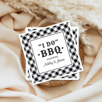 Ich mache GRILLEN Black Gingham Custom Wedding Mon