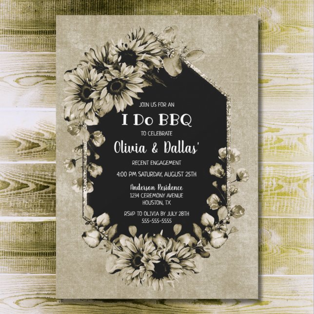 Ich mache GRILLEN Country Sunflower Engagement Par Einladung (Von Creator hochgeladen)